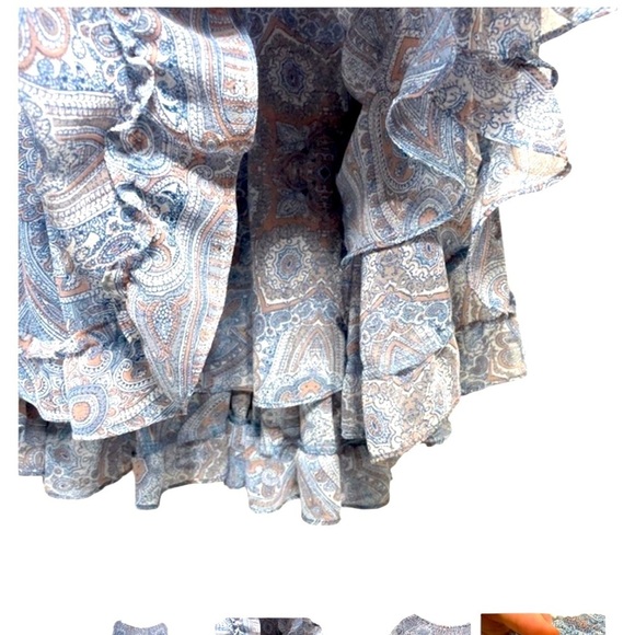 MISA Los Angeles Darla Off Shoulder Dress Small Muted Paisley from Revolve - Picture 8 of 9